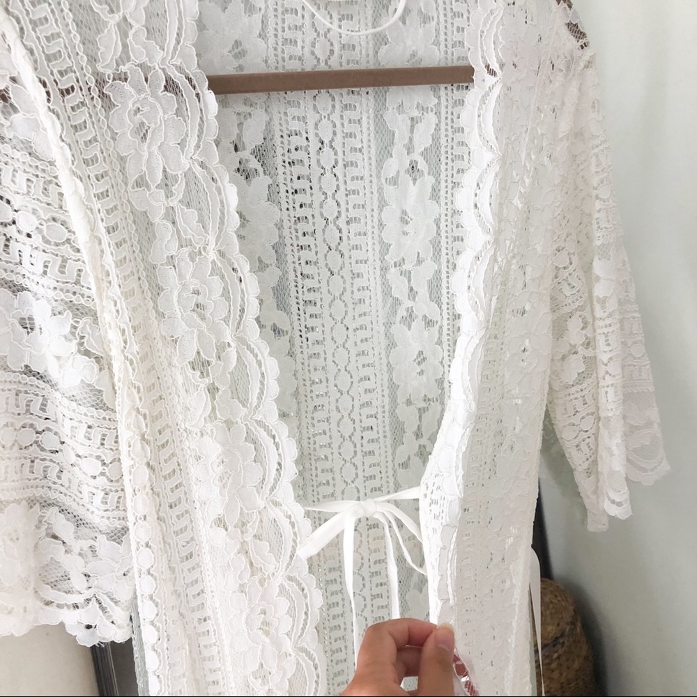 LE ROSE/Lace Duster Robe: Bridal - Full Length! - Picture 7 of 11